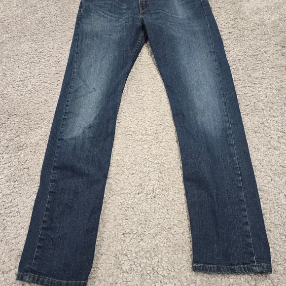 Levis 513 Jeans Mens 31x32 (Fits 30x31) Blue Slim Straight Denim Skater Punk - Picture 2 of 15
